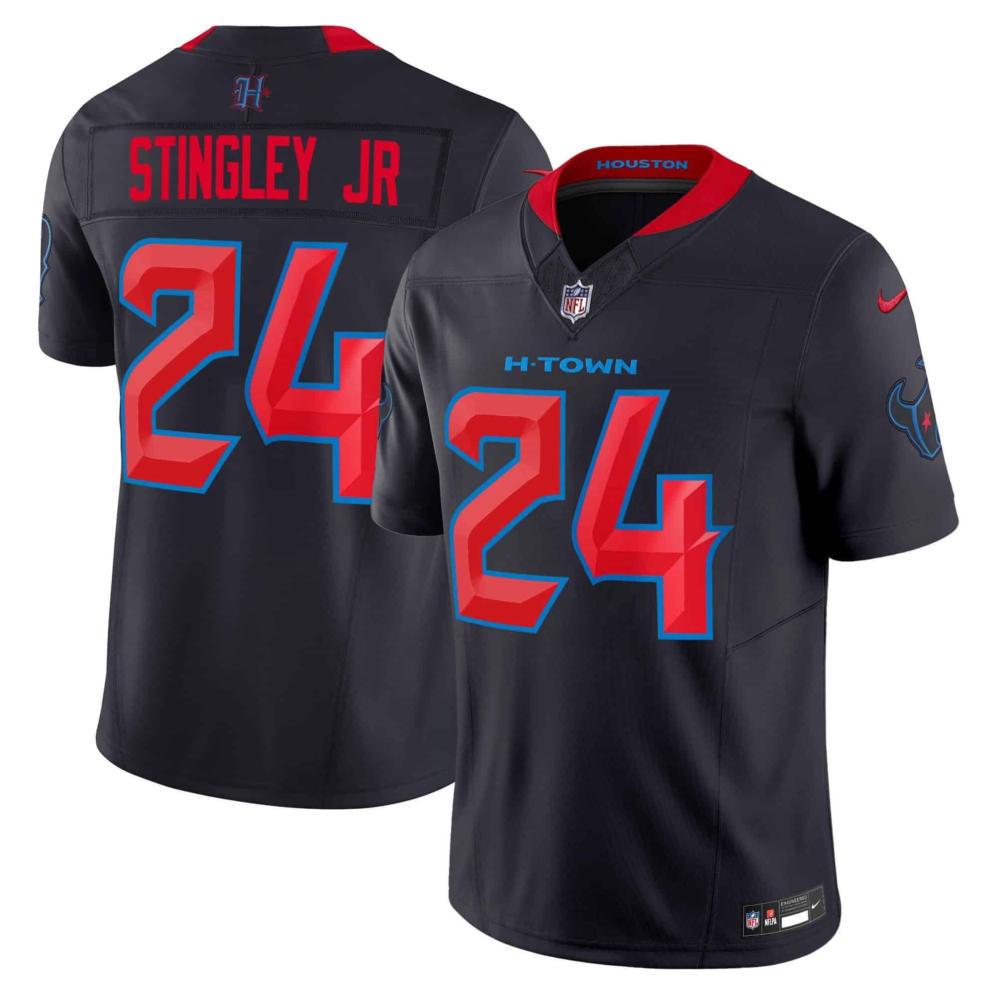 Men Houston Texans #24 Stingley jr Black 2024 Nike Vapor Limited NFL Jersey->indianapolis colts->NFL Jersey